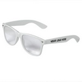 White Retro Clear Lenses Sunglasses